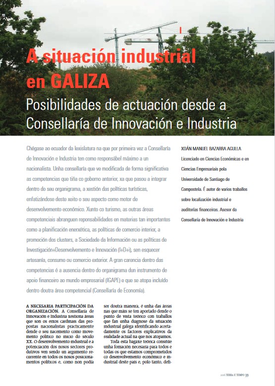 Xoán Manuel Bazarra “A situación industrial en Galiza”