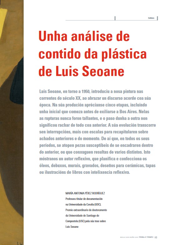 María Antonia Pérez Rodríguez - Unha análise de contido da plástica de Luis Seoane