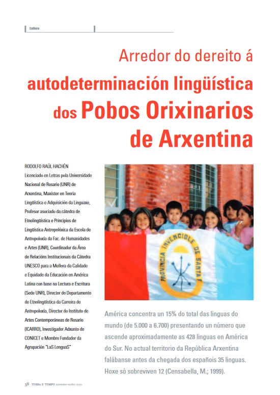 Rodolfo Raúl Hachén - Arredor do dereito de autodeterminación lingüística dos Pobos Orixinarios de Arxentina