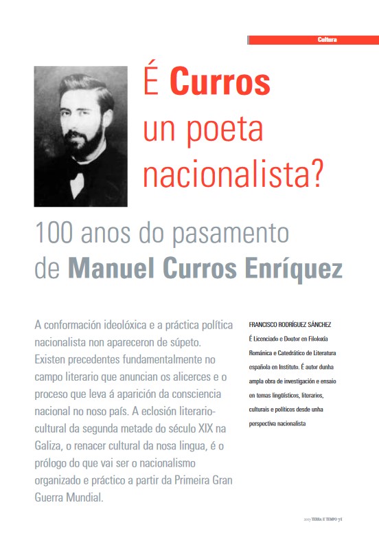 Francisco Rodríguez “É Curros un poeta nacionalista?”