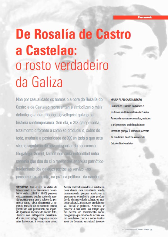 María Pilar García Negro “De Rosalía de Castro a Castelao: o rostro verdadeiro de Galiza”