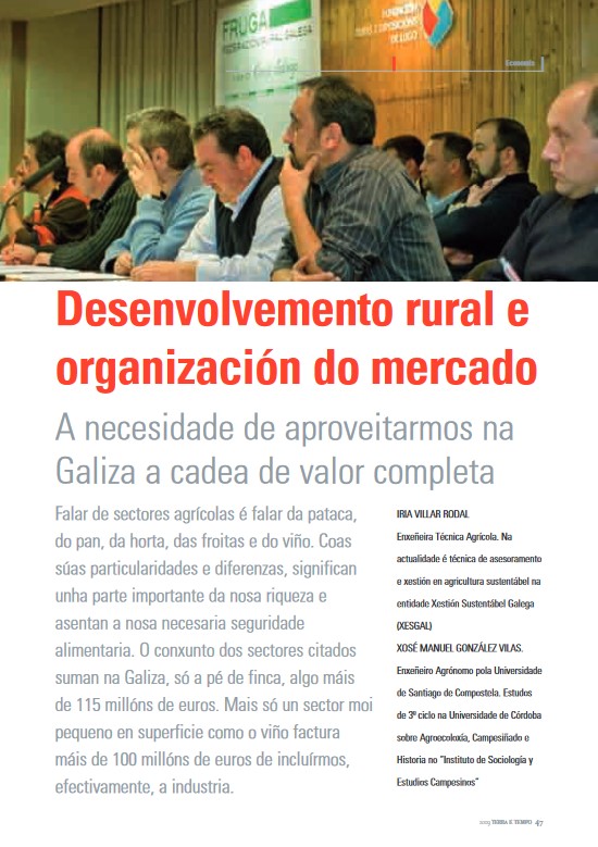 Iria Villar e Xosé Manuel González Vilas “Desenvolvemento rural e organización do mercado”