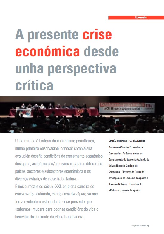 María do Carme García Negro “A presente crise económica desde unha perspectiva crítica” 