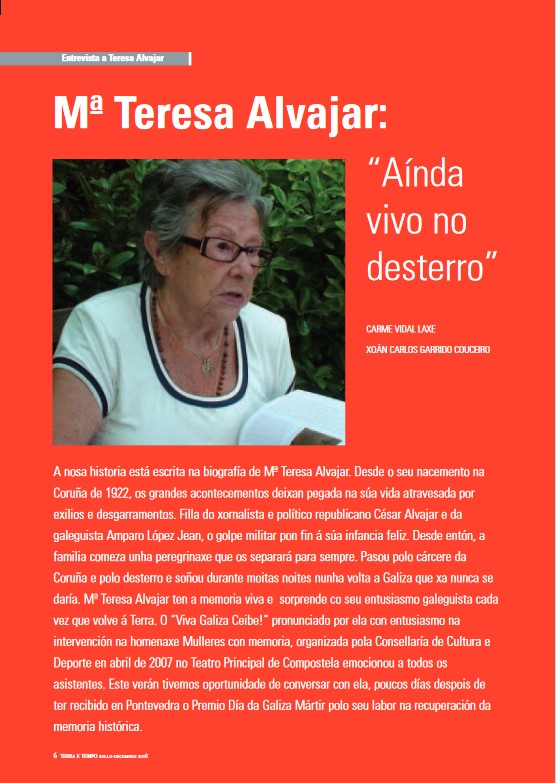 Carme Vidal e Xoán Carlos Garrido entrevistan a Teresa Alvajar