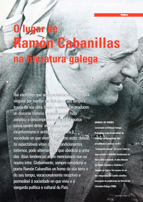 Manuel Rei “O lugar de Ramón Cabanillas na literatura galega”