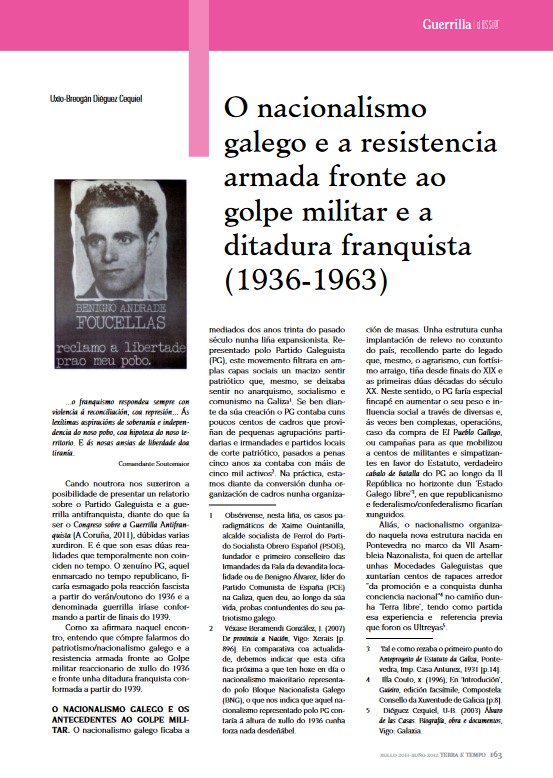 Uxío-Breogán Diéguez - O nacionalismo galego e a resistencia armada fronte ao golpe militar e a ditadura franquista (1936-1963)